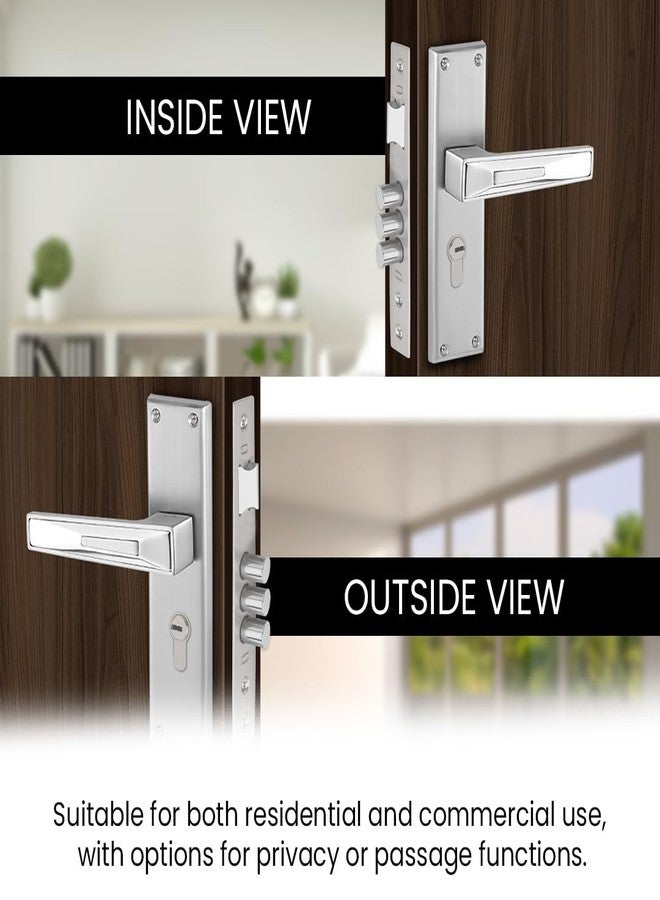 لينك قفل نقر Link Axen | للأبواب الرئيسية والداخلية في المنازل والمكاتب والفنادق | طقم مقبض متين 8 بوصات مع إمكانية الوصول بالمفتاح من كلا الجانبين، 3 مفاتيح | تشطيب من الفولاذ المقاوم للصدأ | ضمان لمدة سنتين - Image 3